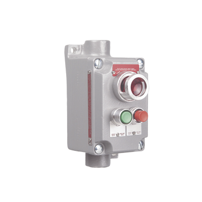 Estación de Control Terminal con 2 Botones Pulsadores Rojo-Verde y Luz Piloto Roja / Entrada 1/2