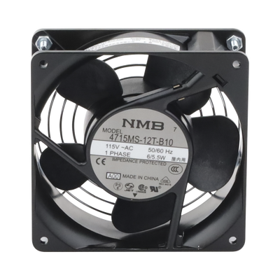 Ventilador Axial Compacto, de 4 Pulgadas, 49 CFM, 115 Vca, De Acero, Color Negro