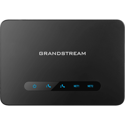 Adaptador de Teléfono Analógico ATA 2 Puertos FXS (Conectar Teléfono Análogo) con Router NAT Gigabit / Compatible SIP / Cifrado AES Reforzado / Calidad de Voz HD / Soporta Fax T.38 / Router NAT Alto Rendimiento