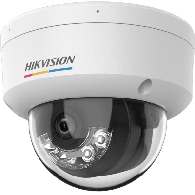 [Dual Light + ColorVu] Domo IP 6 Megapixel / Lente 2.8 mm / 30 mts IR + 30 mts Luz Blanca / Micrófono Integrado / ACUSENSE Lite / Exterior IP67 / IK08 / dWDR / PoE / Micro SD
