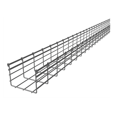 Charola Tipo Malla 166/150 mm, Acabado Electro Zinc, Hasta 369 Cables Cat6, Tramo de 3 Metros
