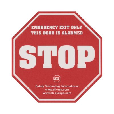 Etiqueta de advertencia "Puerta con alarma" EXIT STOPPER® STI-6400