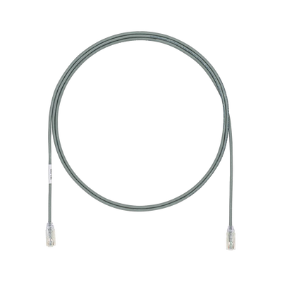 Cable de Parcheo TX6, UTP Cat6, Diámetro Reducido (28AWG), Color Gris, 1.52 Metros (5 Pies)