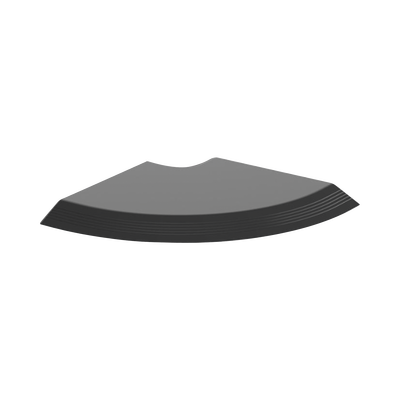 Conexión en Ángulo Recto "L", Para Canaleta de Piso AFR4BCBL6, Material PVC Rígido, Color Negro 