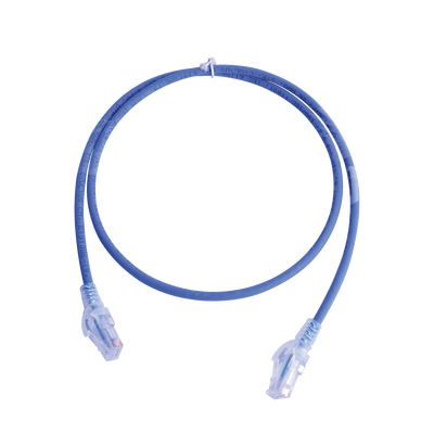 Patch Cord MC6 Modular Cat6 UTP, CM/LS0H, 0.91 Metros (3 Pies), Color Azul, Versión Bulk (Sin Empaque Individual)