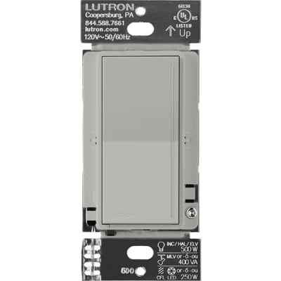 (RadioRa3) Atenuador táctil Sunnata Dimmer PRO color pebble, requiere cable neutro / soporta 250W LED