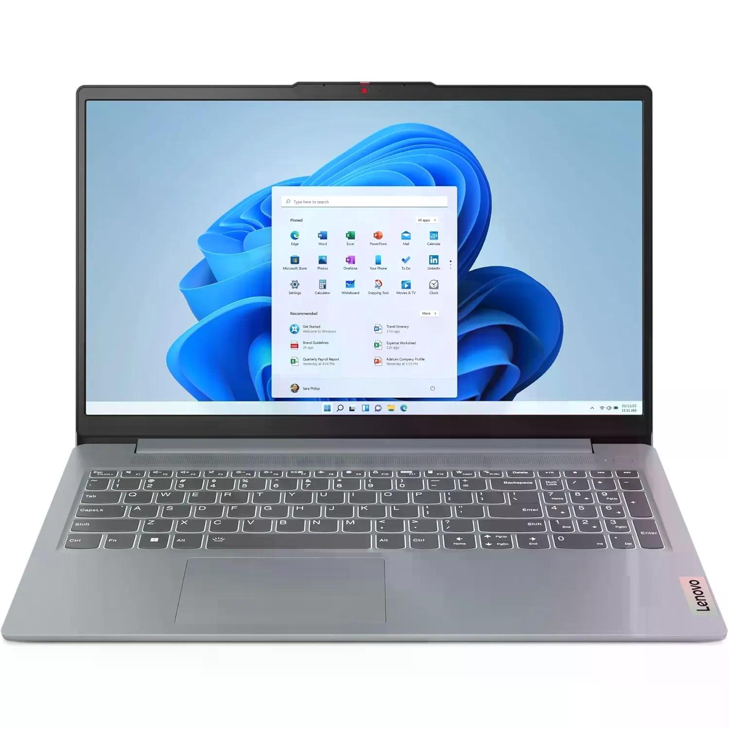 LAPTOP LENOVO IDEAPAD SLIM 3 15.6" TOUCH RYZEN 5 8GB 512GB SSD W11H INGLÉS