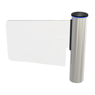 Torniquete Tipo Ala o Bandera Fabricado en Acero Inoxidable 304 con Hoja de Cristal Templado /  Acceso Bidireccional con Corona LED 