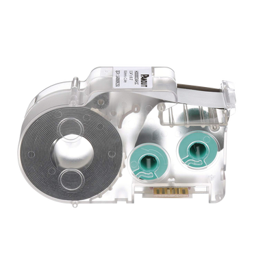 Casete de Etiquetas de Poliolefina de Cinta Continua, Tubo Termocontráctil, 8.6 mm de Ancho, 2.4 Metros (7.87 Pies) de Largo, Para Cables de 1.5 a 4.8 mm (18-12 AWG) de Diámetro, Color Blanco