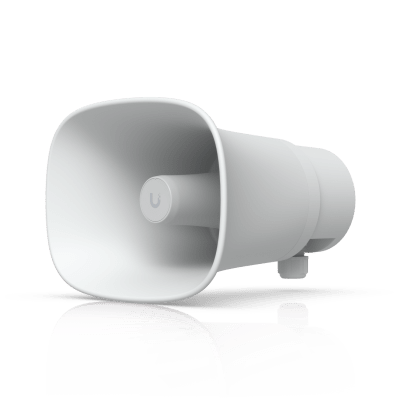 UniFi Protect AI Horn Speaker, Altavoz IP 120 dB, PoE+, Alerta AI Avanzada, Montaje Pared, Esquina y Poste, IP66