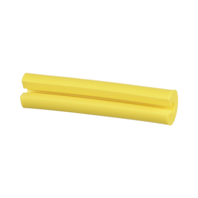 Manguito Porta Etiquetas de Identificación, Para Fibra Simplex de 2 mm, 0.08 Pulgadas (2 mm) de Largo, Color Amarillo, Paquete de 100pz