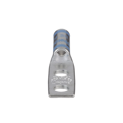 Zapata de compresión LCD6-14A-L para cal. 6 Awg, Doble barreno para tornillo prisionero de 1/4, Espaciado de orificio 16mm, 1 Pz