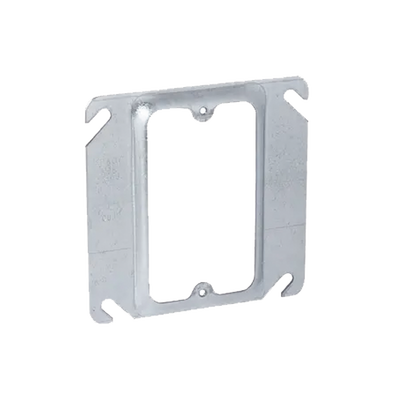 Sobretapa Cuadrada de 4" de Acero Galvanizado con realce de 1/4".