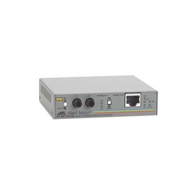 Convertidor de medios fast ethernet a fibra óptica, conector ST, multi-modo (MMF), hasta 2 km, adaptador de corriente para Norte America, TAA Compliant