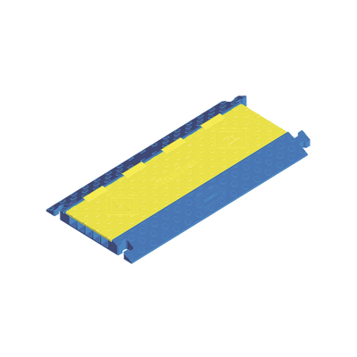 Protector para Cables de 5 Canales Truk Trak / Dimensiones 914 x 508 x 58.6 mm (35.98 x 20 x 2.31 Pulgadas) / Color Azul y Amarillo.