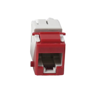 Jack Ultramax Cat6, UTP, Tipo Keystone, Color Rojo, Punch Down