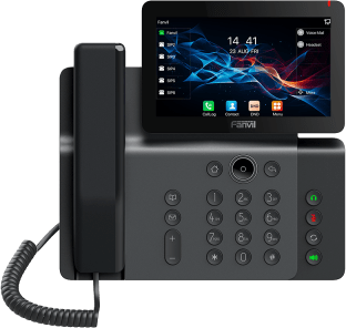 Teléfono IP Empresarial V66 Prime, Pantalla Táctil Color 7 Pulgadas, Audio HD Opus, Video 1080p, Wi-Fi 6, Bluetooth 5.4, 20 Líneas SIP, 6-Way Conference, PoE, Material Antibacterial