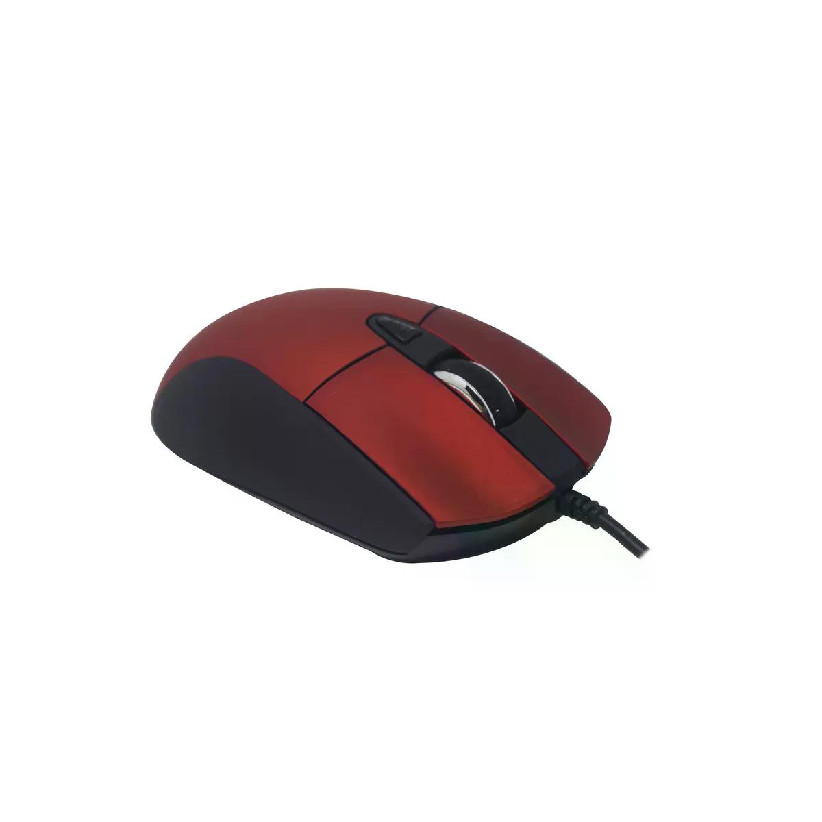 MOUSE NACEB OPTICO NA 0115 ALAMBRICO USB 2.400DPI ROJO