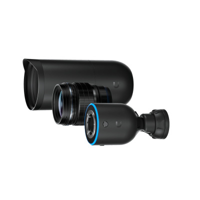 UniFi Protect AI DSLR Long Distance – Cámara 4K PoE+ para Interior/Exterior con Sensor de Alta Sensibilidad, Lente Fija de larga distancia de 45 mm y Analítica Avanzada por IA