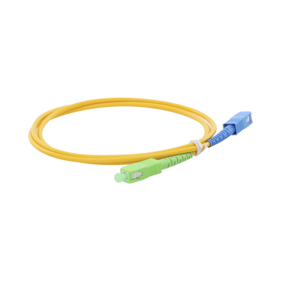 Jumper de Fibra Óptica Monomodo SC/APC-SC/UPC Simplex de 1 Metro (3.28 Pies), 3mm