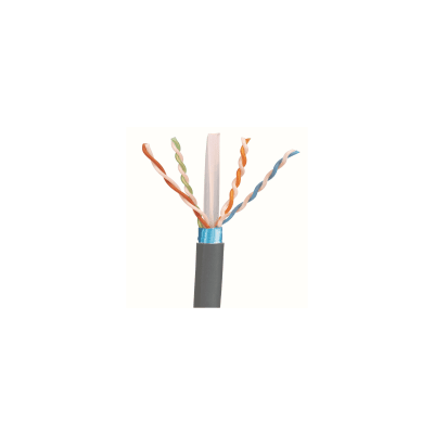 Bobina de Cable Blindado F/UTP de 4 Pares, Cat6A, Soporte de Aplicaciones 10GBase-T, LSZH (Libre de Gases Tóxicos), Color Gris, 305 Metros (1000 Pies)