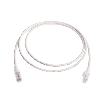 Patch Cord MC6 Modular Cat6 UTP, CM/LS0H, 1.52 Metros (5 Pies), Color Blanco, Versión Bulk (Sin Empaque Individual)