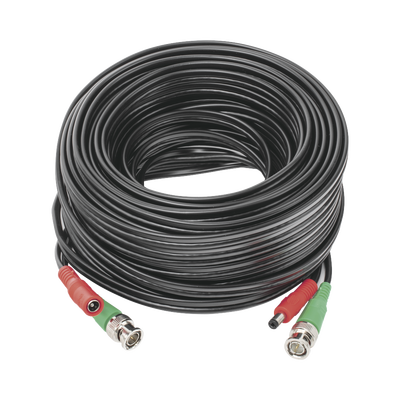 Cable Coaxial (BNC RG59) + Alimentación / SIAMES / 20 Metros (65.62 Pies) / Aleación Cobre + Aluminio CCA / Para Cámaras 4K / Uso Interior y Exterior