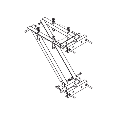Soporte Lateral Universal para Balizas / Ajuste de Patas 7/8" a 10-3/8" / Material Galvanizado en Caliente / Compatible Balizas L-864 y L-865 / Círculo de Pernos 13-1/4" / ASTM A325