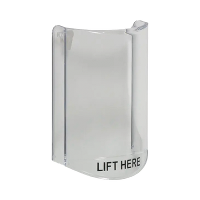 Cubierta Protectora De Policarbonato, Súper Resistente, Sin Sonido, Texto En Ingles, Para Botones Multiusos Serie StopperÆ Station De STI