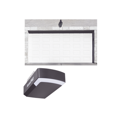 KIT COMPLETO Puerta D/ Garage 10x8 Pies / Cuadro Corto / Color blanco / Insulada / Incluye Motor FS1000APPRT / 1/2HP / Fuerte/Silencioso/Luz LED/Motor DC .