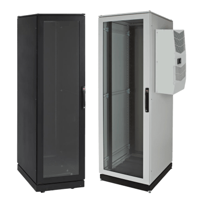 Gabinete de Telecomunicaciones ProLine V/D, 700 mm de Ancho, 800 mm de Profundidad, Compatible Con Aire Acondicionado Tipo G28, 42 UR, Color Negro