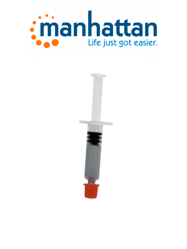 MANHATTAN 701662 Pasta Térmica para CPU 1.5 g Dispensador de jeringa con tapa, para una precisa y fácil aplicación