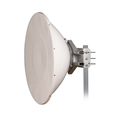 Antena Direccional de Alto Rendimiento / 35.5 ± 1 dBi  / 4 ft / 5.9-7.125 GHz / Conectores RP-SMA / Alto Aislamiento al Ruido / Fácil Montaje y herraje de acero inoxidable /  Radomo Incluido