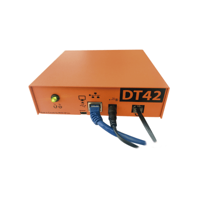 Receptora de alarmas IP Universal con 1 entrada de linea telefónica, para su central de monitoreo, recepción TCP/IP o GPRS, serie  M2M, paneles de alarma Hikvision, entre otros.