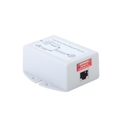 Inyector POE para Aplicación Solar, Entrada 9-36 Vcc, Salida Pasivo en 24 Vcc 10/100/1000 Mbps, Hasta 19 Watts