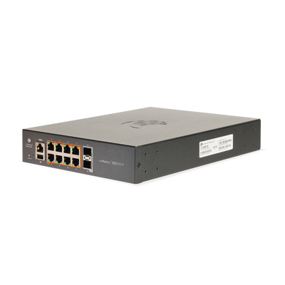 Switch PoE cnMatrix Ex1010-P / 8 Puertos Gigabit PoE 802.3af/at + 2 SFP / Capa 2 / Gestión en la Nube Gratuito