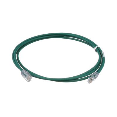 Cable de Parcheo UTP Cat6A, CM/LSZH, Diámetro Reducido (28AWG), Color Verde, 1.52 Metros (5 Pies)