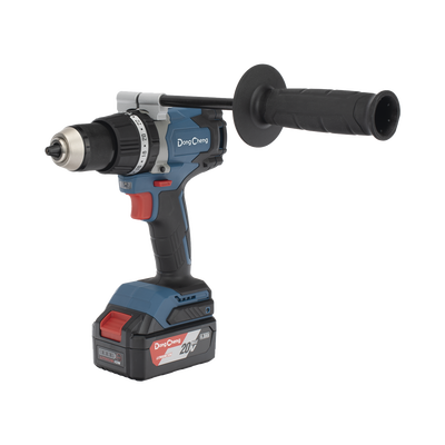 Rotomartillo / Taladro Inalámbrico sin carbones de 20V, incluye 2 Baterías de 4.0Ah, Cargador y Maletín.