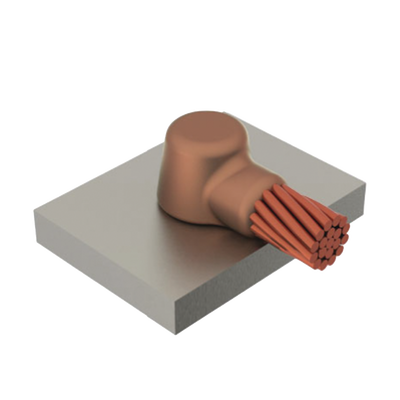 MOLDE SOLD. EXOTERMICA CONEXION DE CABLE A SUPERFICIE DE ACERO HORIZONTAL DE 500 MCM