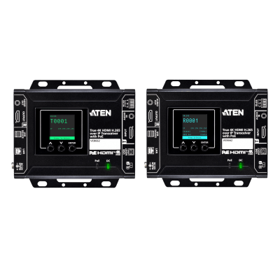 Codificador/Decodificador HDMI | Over IP H.265 True 4K | 3840x2160@60Hz 4:4:4 | Audio Embebido-Desembebido | Función de Video Wall | USB 2.0 + RS-232 | Matriz AV | PoE