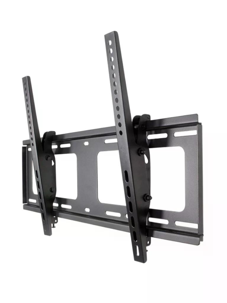MANHATTAN - 461481 - Soporte de pared inclinable universal para TV de pantalla plana con ajuste de nivelación de poste / Soporta un televisor de 37« a 80» de hasta 80 kg (176 lbs.)