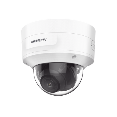 Domo IP 8 Megapixel (4K) / Lente Mot. 2.7 a 13.5 mm / 40 mts IR EXIR / Exterior IP66 / IK10 / DARKFIGHTER / Audio y Alarma I/O / PoE+ / ONVIF / Micro SD / 4 Analíticos: AcuSense, Deteccion Facial, Conteo de Personas por Cruce y Zona