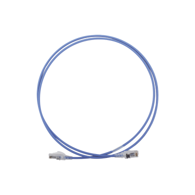 Patch Cord MC6 Modular Cat6 UTP, CM/LS0H, 1.52 Metros (5 Pies), Color Azul, Diámetro Reducido (28AWG)