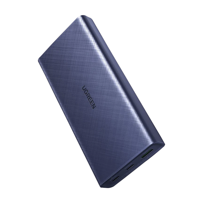 Batería Portátil para Dispositivos USB / 20000mAh / PD45W / Carga Rápida para Entrada y Salida / Dual Tipo-C Hembra + USB-A hembra / Celdas de batería ATL / Color Azul