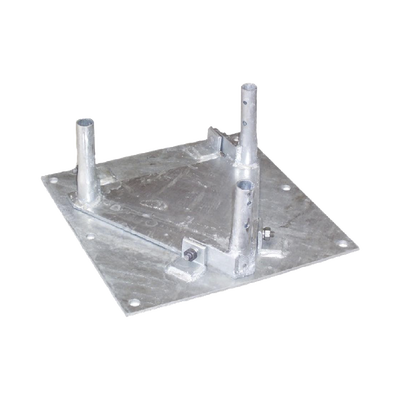 Base para Torre con Tramo 25G para Instalación en Concreto con Accesorio Abatible. 