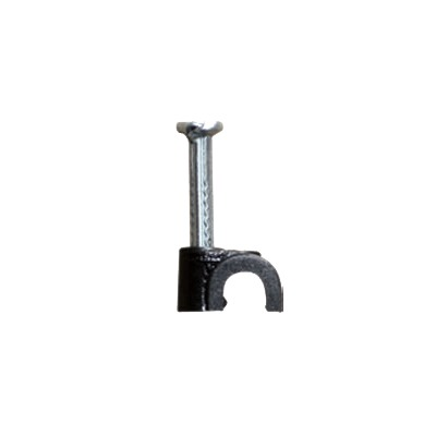 Grapa para cable redondo de 4mm color negro (100Pzs) (3301-01300) 