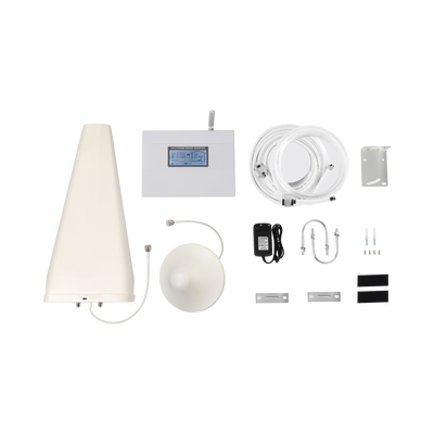 Kit Amplificador de Señal Celular DOBLE banda de frecuencia / Mejora las llamadas convencionales / Soporta los datos de las tecnologías 2G y 3G de TELCEL, AT&T y MOVISTAR / Cubre hasta 600 m².