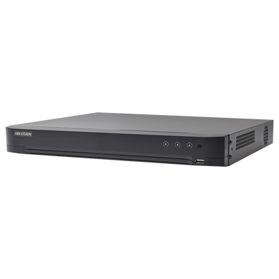 DVR 4 Megapixel / 4 Canales TURBOHD + 2 Canales IP / 1 Bahía de Disco Duro / 1 Canal de Audio / Vídeoanálisis