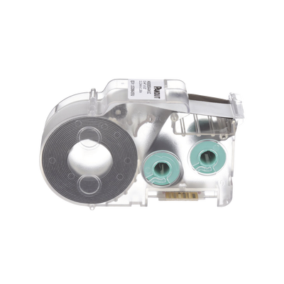 Casete de Etiquetas de Poliolefina de Cinta Continua, Tubo Termocontráctil, 11.2 mm de Ancho, 2.4 Metros (7.87 Pies) de Largo, Para Cables de 2 a 6.4 mm (16-10 AWG) de Diámetro, Color Blanco