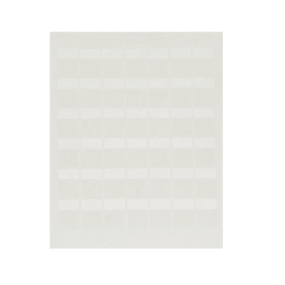 Paquete de Hojas con 2500 Etiquetas de Identificación Auto-Laminadas para Impresora Láser/Inyección de Tinta, para Cables de 3 a 7.1 mm de Diámetro (12 - 10 AWG), Color Blanco